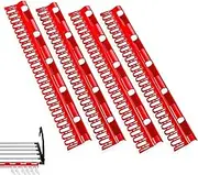 QZKJQDD Pack of 4 Sock Holders, Clothes Airer, Plastic Sock Holder, Sock Holder, Sock Clips for Washing Machine and Dryer, Sock Dryer for Hanging Socks (Red)
