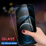 Premium Tempered Glass Film Screen Protector for iPhone 16e 15 14 13 12 11 7 SE