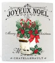 SWEDISH DISH CLOTHS | Joyeux Noel Holly French Christmas
