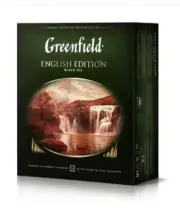 Greenfield Black Tea English Edition 100 Tea Bags RF NO GMO Made in Russia