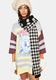Don't Smile At Me Reversible Scarf