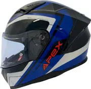 Apex FI100 Valencia, full face helmet , color: Black/White/Blue/Red , size: XS