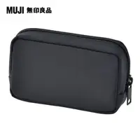 在飛比找PChome24h購物優惠-【MUJI 無印良品】尼龍薄型化妝包/黑.約9x14x3.5