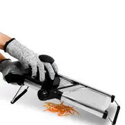 NNEOBA Adjustable Slicer Stainless Steel Vegetable Cutter Chopper Black