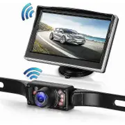 Wireless Backup Camera, 5" Rear View Backup Camera Monitoring System, 7 Infrared Led Parking Cameras With Super Night Vision Yalo