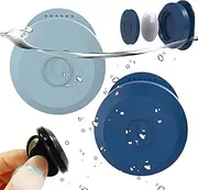 2 Pack Waterproof Airtag Sticker Mount with 3M Adhesive Sticker, Silicone Hidden GPS Tracker Mount Accessories for Apple Air Tag, Shockproof Protection Airtag Holder Case(Dark Light Blue)