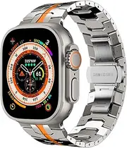 [Fullife] Compatible with Apple Watch Strap 49 mm 46 mm 45 mm 44 mm 42 mm 41 mm 40 mm 38 mm, Metal Replacement Strap for iWatch Ultra 2/Ultra Series 10 9 8 7 6 5 4 3 2 1 SE Stainless Steel Replacement