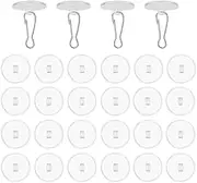 VBNZBK Pack of 30 Transparent Self-Adhesive Ceiling Hooks, Ceiling Hooks Without Drilling, Adhesive Hooks Ceiling with Flagpole Clips for Bedroom, Bathroom, Halloween Decoration, Halloween Hooks