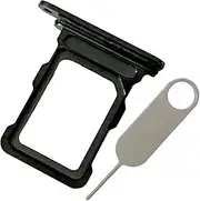 SIM Card Tray Slot Holder Replacement for iPhone 16 Pro / 16 Pro Max -Both Single SIM and Dual SIM Card Versions are Applicable(Black)