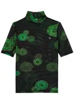 Coperni Cymatics Printed Stretch-mesh top - Black - M (UK12 / M) M (UK12 / M)
