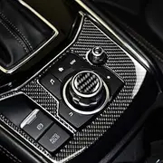Qii lu 2Pcs Carbon Fiber Volume Cover Trim,Volume Button Cover Trim for Mazda CX-5 2017-2018
