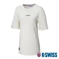 在飛比找momo購物網優惠-【K-SWISS】寬版水洗純棉T恤 Oversized Te