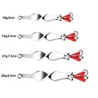 Silver Rotating Metal Spinner Spoon Fishing Lure Hard Baits Hook Tackle