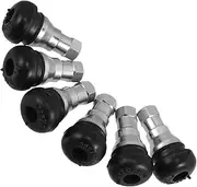 6- -on Tubeless Tire Valve Stems Rubber Valve Stems Check Core Metal Kit for Car Truck Tires