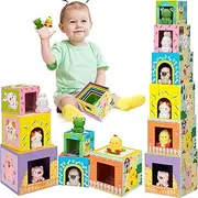 Aigybobo Farm Toys for 1+ Year Old, Animal Sorting & Stacking Blocks, Number Nesting Boxes for 1-3 Kids Preschool Learning, Toddlers Montessori Toy Christmas Birthday Gift Boys Girls Age 1 2 3