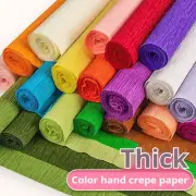20 Colors 250x50cm Colored Handmade Crepe Paper Roll Origami Crinkled Crepe Pape