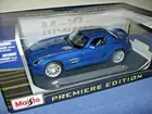 MERCEDES-BENZ SLS AMG BLUE 1:18 PREMIERE MAISTO OPENING HOOD & GULL WING DOORS