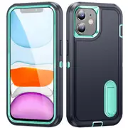 MCC Shockproof iPhone 11 Case Cover Heavy Duty with Stand Apple iPhone11 [Navy+Light Blue]