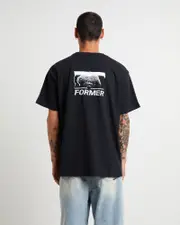 Fractional Short Sleeve T-Shirt in Black
