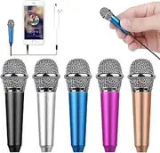 Uniwit Mini Portable Vocal/Instrument Microphone for Voice Video Recording Singing,Vlogging, Podcasting,Tiny Microphone for iPhone Android Phone Computer Latop Notebook Tablet iPad(Blue)