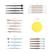24Pcs Polymer Clay Dotting Tools Ceramics Pottery Sculpting Carving Stylus d