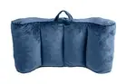 Back Support Reading Sit Up Bed Rest Pillow Shredded Memory Foam (Blue, Large)