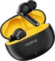 [realme] T110 True Wireless Earbuds, 10mm Dynamic Bass Driver, 38 Hours Playback, AI ENC Noise Cancellation, Lightweight in Ear Headphones, IPX5 Water Resistance, Bluetooth 5.4, Punk Black