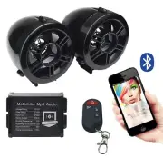 Motorcycle Bluetooth Speakers & Anti Theft Alarm remote Waterproof 2.5" Speaker