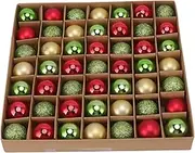 49PCS Mini Christmas Ball Ornaments, Mini Christmas Tree Decorative Balls Small Shatterproof Christmas Baubles for Xmas Christmas Tree, Christmas Wreath Ornaments and Party Decor