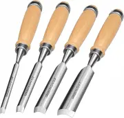 4Pcs Semicircle Chisel Set Carpenter Gouge Chrome Vanadium Steel Semi-Circular C