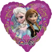 Disney Frozen Heart Shape Foil Mylar Round Balloon Birthday Party Supplies 18"