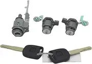 Lock Set Ignition Switch Barrel Door Lock Barrel with 2 Keys Compatible for Honda CRV 2003-2006 AL148(Assembled Lock)