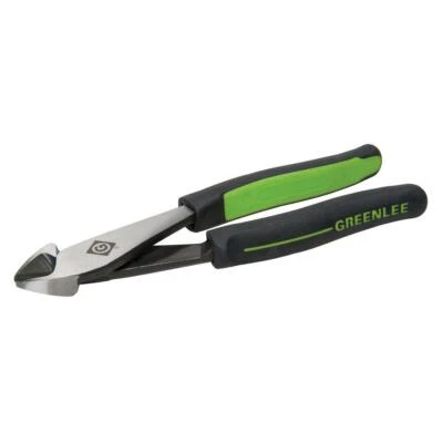 Greenlee 0251-08AM 8" High-Leverage Diagonal Cutting Pliers, Angled, Molded Hndl