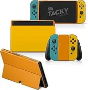 Tacky Design Colorwave skin for Nintendo Switch OLED Skin - Vinyl 3M solid color blocking Nintendo Switch OLED Stickers set - Switch OLED Skin for Console, Dock, Joy Con - Decal Full Wrap