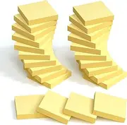 (2400pcs) Yellow Sticky Notes Mini,2 x 2in Small Sticky Notes,24 Pack Notes Pads Memo Pads,100 Sheets/Pad Strong Self-Adhesive Notes Easy to Post for Home, Office, School, Clean Removal