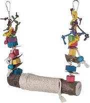 Staright Bird Swing Perch for Birds Chewing Toy Parrot Chew Toy Bird Cage Hanging Training Toy Accessories for Large Medium Birds