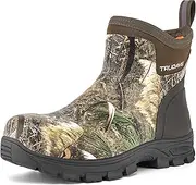 [Trudave] Men's Rain Boots Waterproof Garden Shoes, Ankle Rubber Work Boots, Camp Outdoor Snow Mud Boots for Farming, Hunting, Lawn Work, Size 7-14