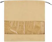 [Generic] Cotton Dust Bags for Handbags, Drawstring Bags with Transparent Window, Dust Bags Soft Drawstring Storage Pouch Elegant Dust Cover for Daily Use