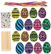 1 Set Scratch-painted Easter Eggs Easter Activities for Childrens Easter Easter Activity for Easter Delicate Party Paper Scratch Cards Black