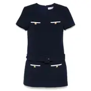 [Self-portrait] Self-portrait Bouclé Mini Dress 8 UK BLUE
