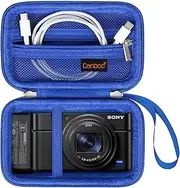 Canboc Carrying Case for Sony RX100 VII/ RX100 VI/ RX100 V/ RX100 IV/ RX100 III Compact Digital Camera, Point and Shoot Vlogging Camera Bag, Zipper Mesh Pocket fits USB Cable, Batteries, Blue