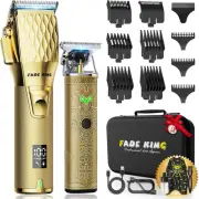 FADEKING® Professional Hair Clippers for Men - Cordless Gold+bronze