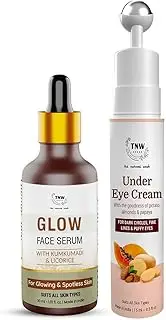 TNW-The Natural Wash Skincare Combo with Glow Face Serum and Under Eye Cream | Makes Skin Tone Even & Removes Dark Circles | Suitable for All Skin Types