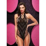 Lapdance Bling Bling Fishnet Bodysuit Black