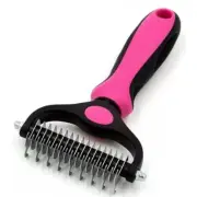 Dematting Tool for Dogs & Cats - Undercoat Rake Brush, Shedding Grooming Comb