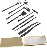 9Pcs Mini Zen Garden Rake Set Exquisite Tools for Creative Meditation Unique Zen Garden Accessories for Home Decor and Miniature Landscapes Present for Meditation