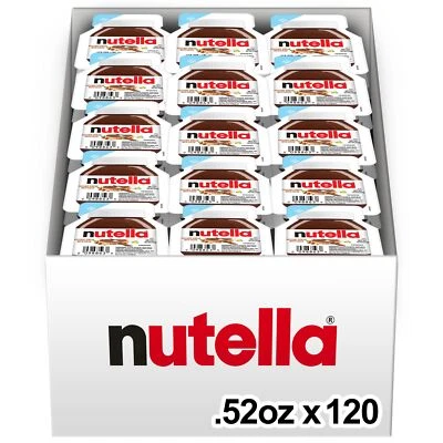 Nutella Hazelnut Spread Single Serve Mini Cups Pack of 120 Delicious Topping