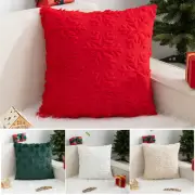 Christmas Cushion Covers Snowflake Throw Pillow Cases Festive Tree Pillowcase