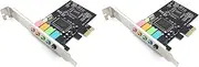 Mellisso 2X 5.1 Internal Sound Card for 10 with Low Profile Bracket, 3D Stereo PCI-E, Chip 32/64 Bit Sound Card PCI