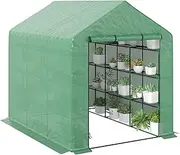 [Outsunny] 8' x 6' x 7' Outdoor Portable Walk-in Greenhouse